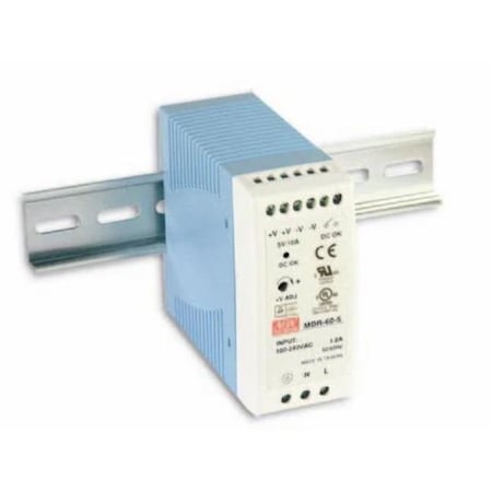 Icomtech AC/DC Power Supply, 1 Output, 5V at 10A, 50W MDR-60-5